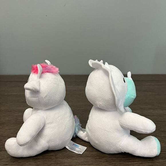 Cow and Triceratops Bean Bag Plush‎ with Belly Pockets - Picture 3 of 5